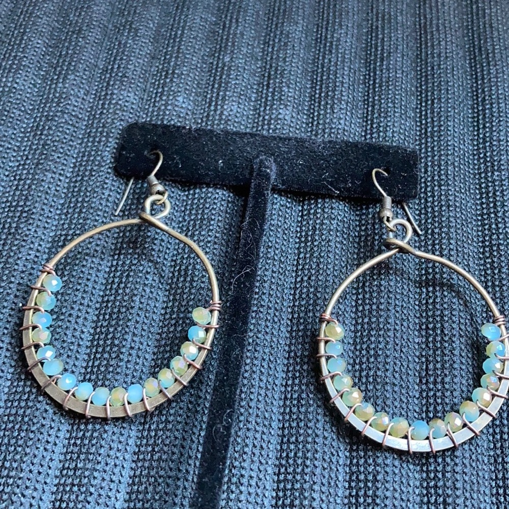 Beaded Hoop Earrings